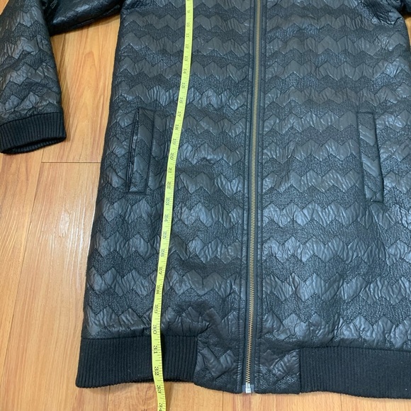 Anthropologie Nümph Black Quilted Chevron Winter Coat - Picture 11 of 12